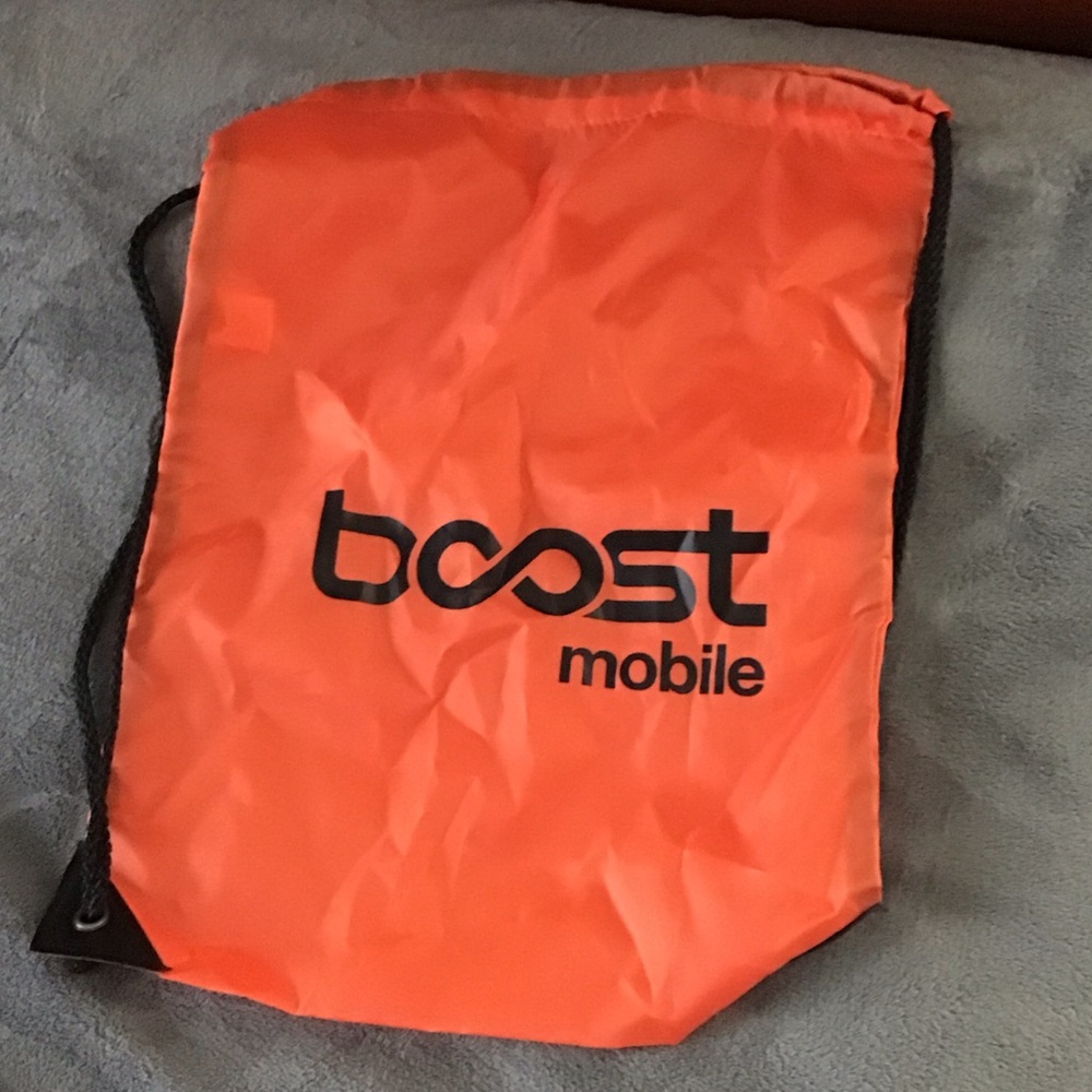 Orange Drawstring Bag